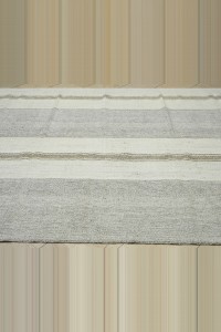 Gray And White Turkish Kilim Rug 8x10  230,305 - Grey Turkish Rug  $i