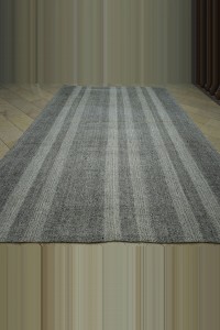 Gray And White Turkish Kilim Rug 9x13 Feet 270,392 - Grey Turkish Rug  $i