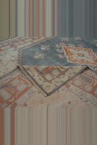 Gray/Blue Wool Oushak Rug 7x9 198,270 - Oushak Rug $i