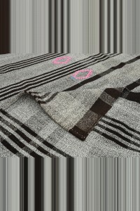 Gray Brown Flat Weave Kilim Rug 6x8  171,244 - Grey Turkish Rug  $i