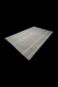 Gray Flat Weave Turkish Kilim Rug 6x9 Feet  195,288 - Grey Turkish Rug  $i