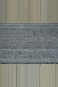 Gray Flat Weave Turkish Kilim Rug 6x9 Feet  195,288 - Grey Turkish Rug  $i