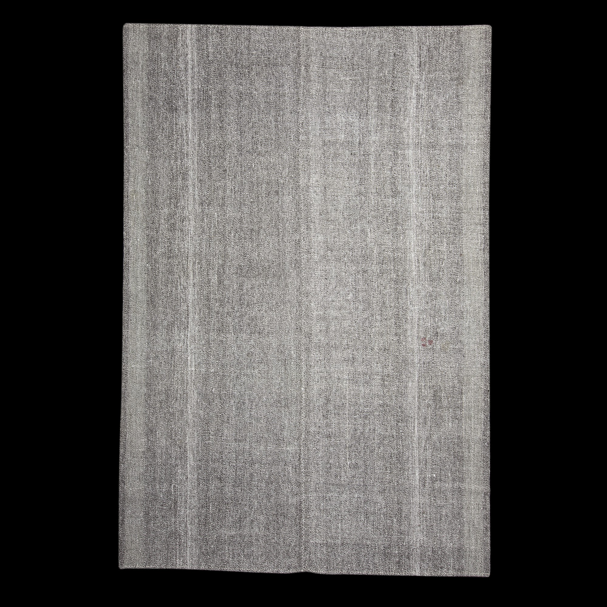 Gray Flat Weave Turkish Kilim Rug 6x9 Feet  195,288 - Grey Turkish Rug 