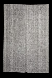 Gray Flat Weave Turkish Kilim Rug 6x9 Feet  195,288 - Grey Turkish Rug  $i