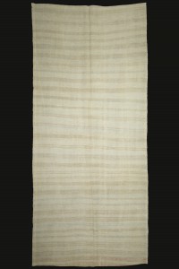 Turkish Hemp Rug Gray Stripe Hemp Turkish Kilim Rug 6x12 Feet  170,378