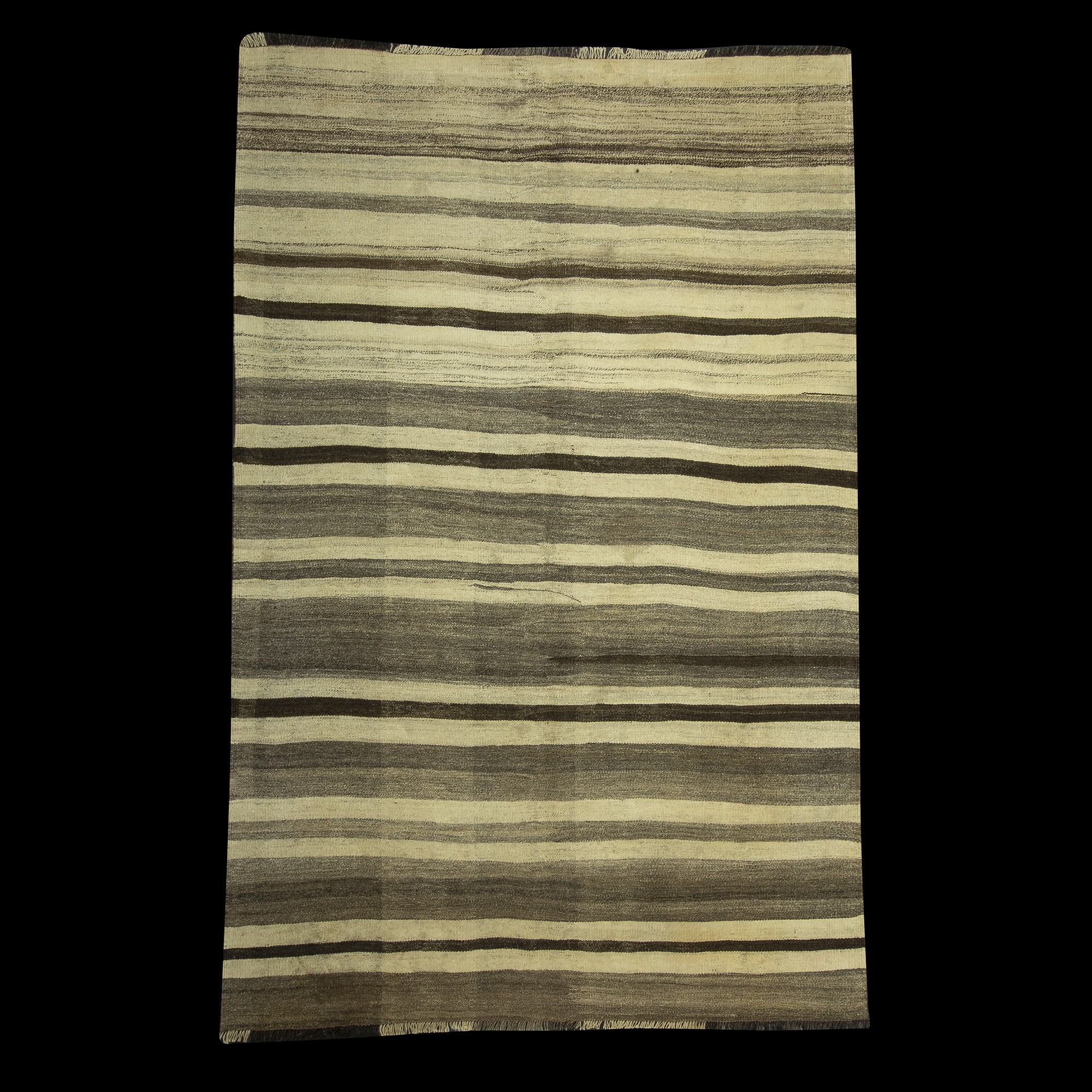 Gray Striped Turkish Kilim rug 5x8 Feet  161,246 - Grey Turkish Rug 