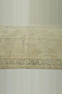 Gray Turkish Vintage Carpet Rug 7x11 Feet 208,325 - Oushak Rug $i