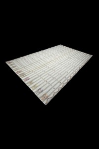 Gray White Turkish Kilim rug 7x10 Feet  215,315 - Grey Turkish Rug  $i