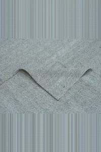 Grayish White Flat Weave Kilim Rug 6x10 Feet 190,304 - Grey Turkish Rug $i