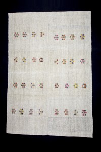 Grey Turkish Rug Grayish White Turkish Kilim Rug 7x10 Feet  205,302