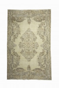 Hand Knotted Oushak Area Rug 6x10 Feet 195,310 - Oushak Rug $i