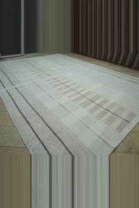 Handmade Turkish Cotton Kilim Rug 11x16 Feet  337,480 - Grey Turkish Rug  $i