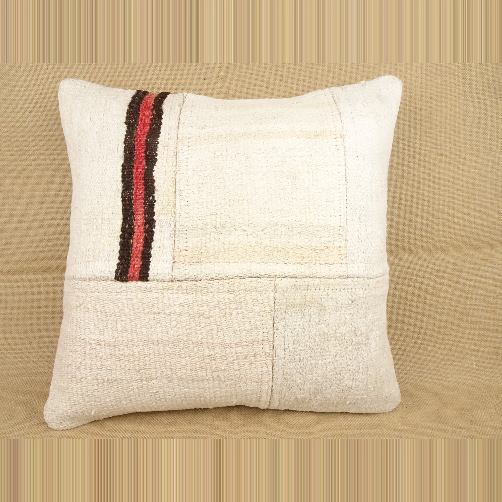 Hemp Kilim Pillow Cover,20'x20' inch 50,50 - Turkish Kilim Pillow