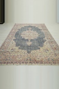 Heriz Pattern Navy Blue Oushak Rug 7x10 196,300 - Oushak Rug $i