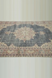 Heriz Pattern Navy Blue Oushak Rug 7x10 196,300 - Oushak Rug $i