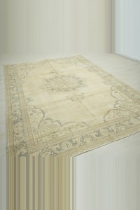 Heriz Pattern Vintage Oushak Carpet Rug 7x10 Feet 211,300 - Oushak Rug $i