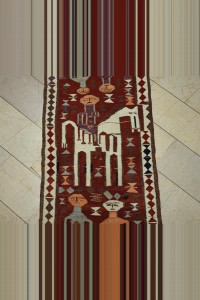 Horse And Human Pattern Kilim Rug Runner 3x11 90,325 - Turkish Rug Runner  $i