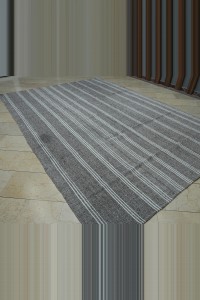 Housewarming Flatweave Grey Rug 8x11 Feet 239,342 - Grey Turkish Rug  $i