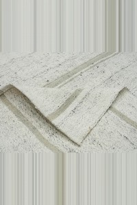 Khaki Stripe White Kilim Rug 5x8 Feet 166,260 - Grey Turkish Rug $i