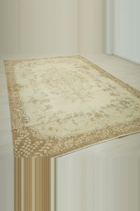 Large Beige Brown Oushak Rug 7x10 Feet 200,305 - Oushak Rug $i