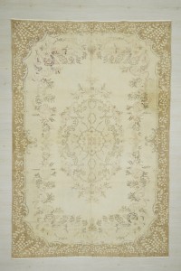 Large Beige Brown Oushak Rug 7x10 Feet 200,305 - Oushak Rug $i