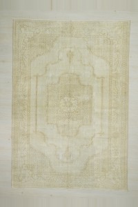 Large Beige Brown Oushak Rug 7x10 Feet 206,298 - Oushak Rug $i