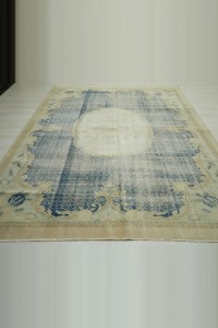 Large Navy Blue Turkish Rug 7x10 Feet 203,296 - Oushak Rug $i