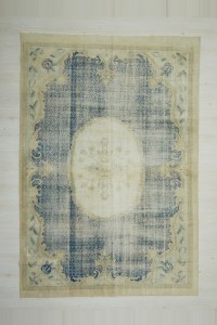 Large Navy Blue Turkish Rug 7x10 Feet 203,296 - Oushak Rug $i