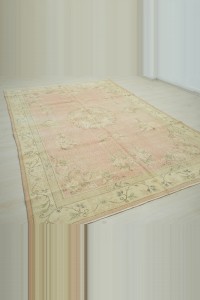 Large Salmon Pink Oushak Rug 7x10 Feet 204,300 - Oushak Rug $i