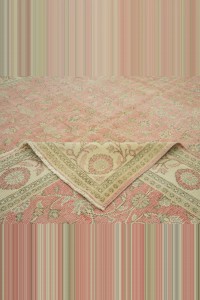 Large Salmon Pink Oushak Rug 8x12 Feet 240,362 - Oushak Rug $i