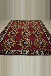 Large Turkish Red Kilim Rug 8x10 Feet  238,301 - Turkish Kilim Rug  $i