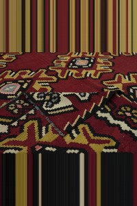 Large Turkish Red Kilim Rug 8x10 Feet  238,301 - Turkish Kilim Rug  $i