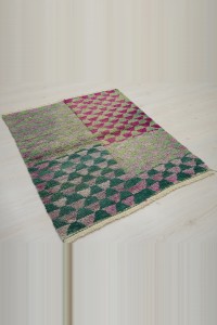 Lilac Green Konya Ceki Tulu Rug 111,138 - Turkish Kilim Rug  $i