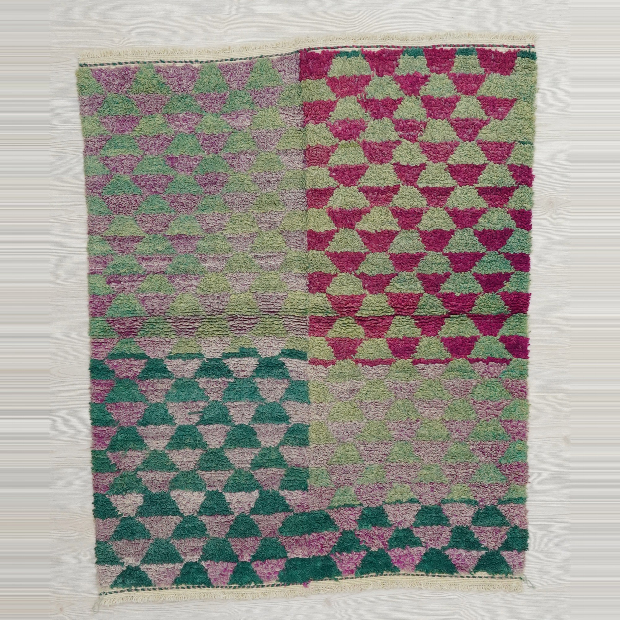 Lilac Green Konya Ceki Tulu Rug 111,138 - Turkish Kilim Rug