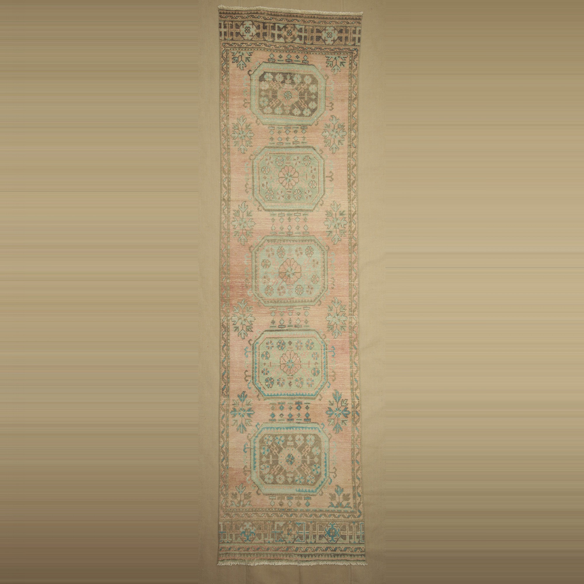 Long Bedside Oushak Runner Rug 3x12 Feet 93,358 - Turkish Rug Runner