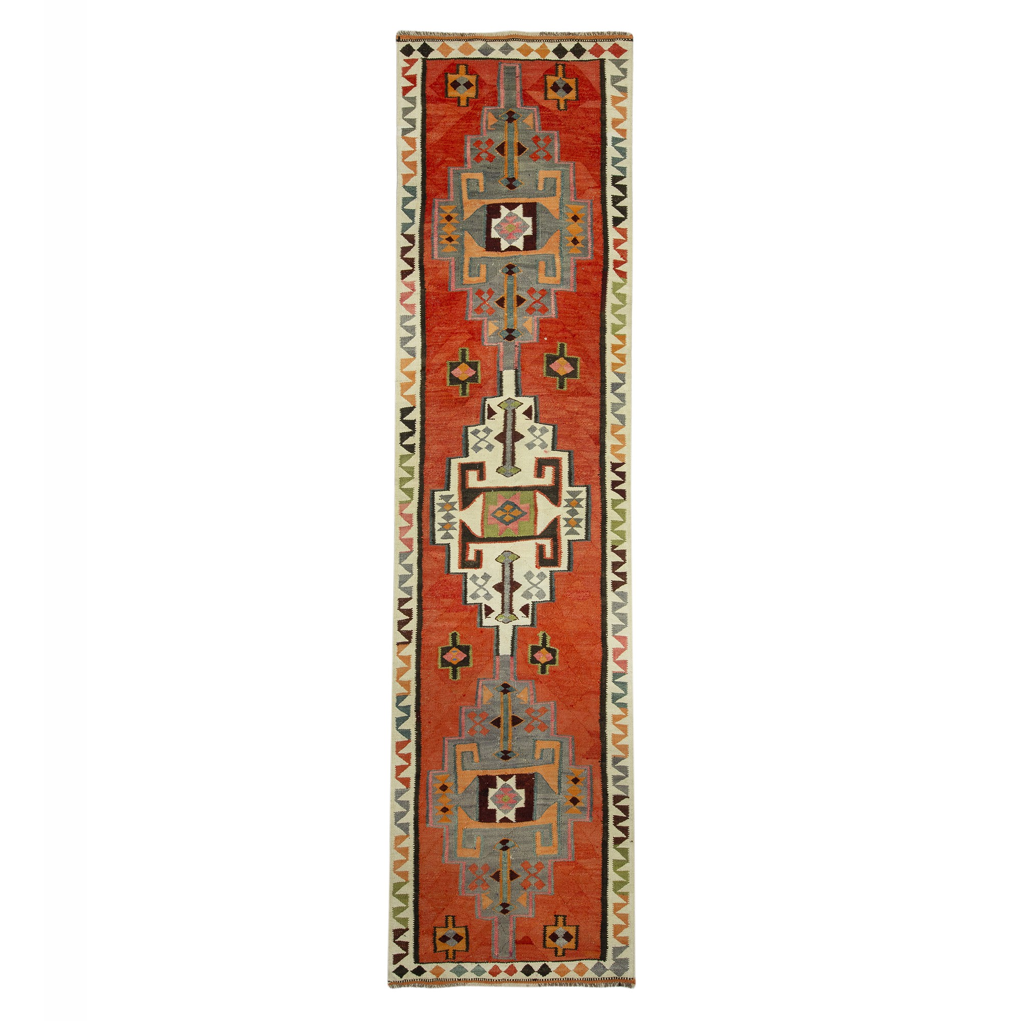 Long Kilim Runner Rug 3x12 Feet 93,365 - Turkish Rug Runner