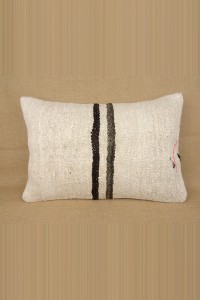 Turkish Kilim Pillow Lumbar Hemp Kilim Pillow Cover,16'x24' inch  40,60
