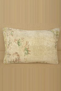 Turkish Kilim Pillow Lumbar Oushak Carpet Rug Pillow Cover,16'x24' inch 40,60