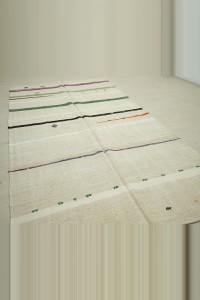 Mid Century Modern Hemp Kilim Rug 6x11 170,325 - Turkish Hemp Rug $i