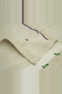 Mid Century Modern Hemp Kilim Rug 6x11 170,325 - Turkish Hemp Rug $i