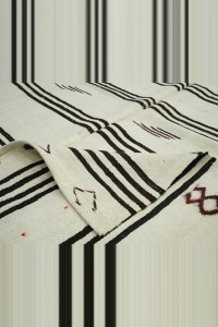 Mid Century Modern Striped Hemp Rug 6x11 194,340 - Turkish Hemp Rug $i