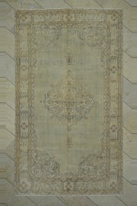 Mid Century Modern Turkish Carpet Rug 6x10 170,295 - Oushak Rug $i