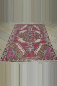 Mid century Oushak Area Rug 4x7 128,211 - Turkish Carpet Rug  $i