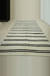 Minimalist Decor Organic Hemp Kilim Rug 7x12 214,376 - Turkish Hemp Rug $i