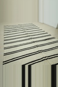 Minimalist Decor Organic Hemp Kilim Rug 7x12 214,376 - Turkish Hemp Rug $i