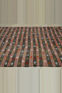 Minimalist Decor Striped Kilim Rug 7x10  200,300 - Turkish Kilim Rug  $i