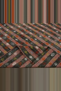 Minimalist Decor Striped Kilim Rug 7x10  200,300 - Turkish Kilim Rug  $i