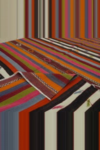 Minimalist Decor Striped Tavas Kilim Rug 6x11 192,330 - Turkish Kilim Rug  $i