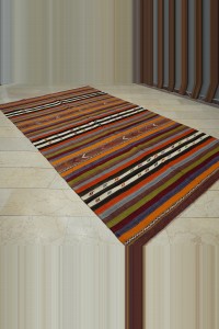 Minimalist Decor Striped Tavas Kilim Rug 6x11  195,345 - Turkish Kilim Rug  $i
