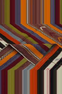 Minimalist Decor Striped Tavas Kilim Rug 6x11  195,345 - Turkish Kilim Rug  $i